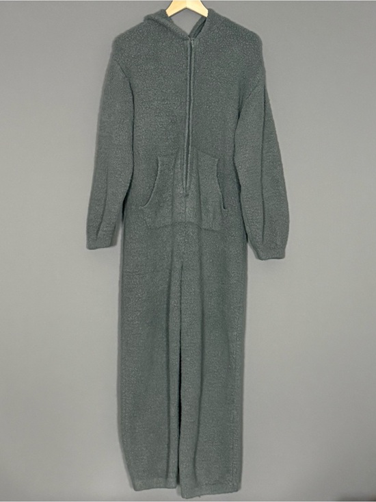 SKIMS Other - SKIMS Cozy Knit Hooded Lounge Jumpsuit Women Smoke Gray L/XL Cozycore